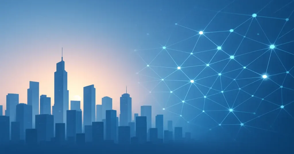 Professional reviewing a tokenized real estate investment opportunity on a tablet.